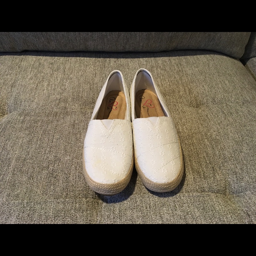 White loafers